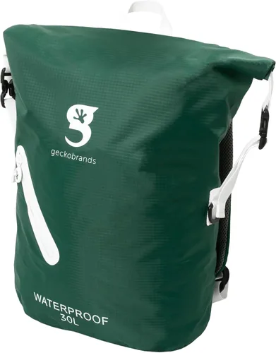 Miniatura 2 de geckobrands Mochila impermeable ligera de 30 L - Bolsa ligera impermeable para exteriores, senderismo, viajes, actividades acuáticas ligeras Verde