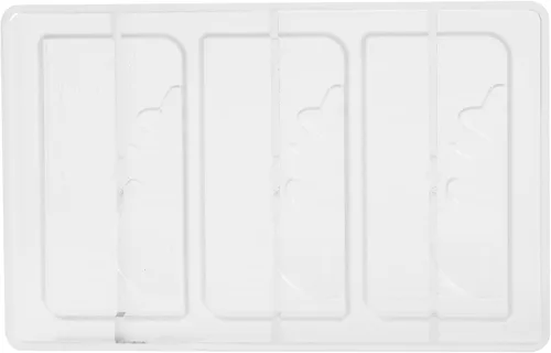 Miniatura 4 de CM 3914 Louis Amado - Molde de policarbonato transparente para chocolate con 3 cavidades para tabletas de muñeco de nieve, cada una de 2.756 in x