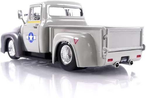 Miniatura 3 de Jada Street Fighter 1:24 1956 Ford F-100 - Coche fundido a presión y figura de Guile de 2.75 pulgadas, juguetes para niños y adultos