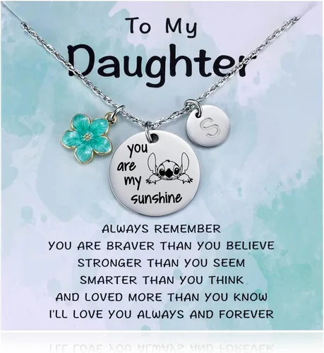 MIXJOY Collar y tarjeta de felicitación con texto en inglés "You are My Sunshine", regalo de Navidad para niñas pequeñas, sobrina, hija, nieta