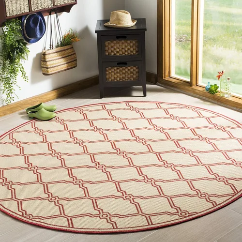 Miniatura 17 de SAFAVIEH Alfombra lavable para exteriores Linden Collection - 8 x 10 pies, crema y azul, no desprende pelusa y fácil de limpiar, ideal para patio