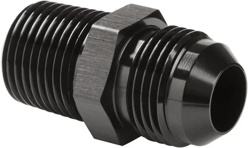 Miniatura 11 de 3AN macho Flare a 1/4 NPT tubo macho 90 grados codo adaptador unión aluminio negro