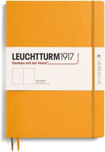 Miniatura 13 de LEUCHTTURM1917 - Cuaderno de tapa dura Master Slim A4+ - 123 páginas numeradas para escritura y diario (salvia, a rayas)