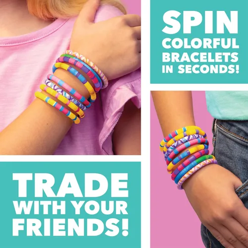 Miniatura 6 de Colorspin - Kit eléctrico para hacer pulseras de la amistad, haz pulseras en minutos para cumpleaños y regalos de amistad, haz 15 pulseras, diseño