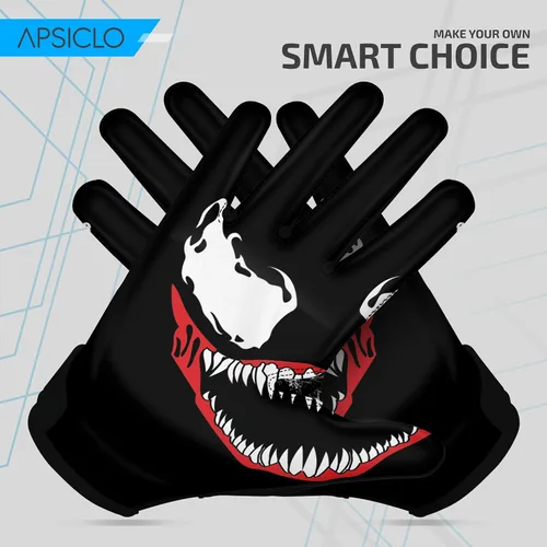 Miniatura 4 de Guantes de fútbol adhesivos para receptores con agarre de silicona, tallas para jóvenes y adultos
