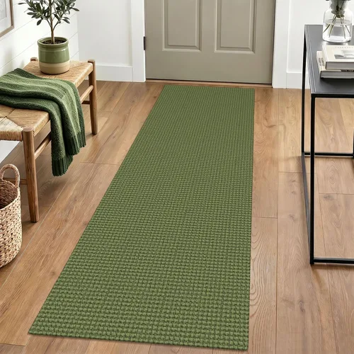 Miniatura 29 de IOHOUZE Alfombra de Área Lavable 4x6 Antideslizante con Respaldo de Goma Alfombras Tejidas para Entrada Interior Alfombras de Dormitorio Alfombra