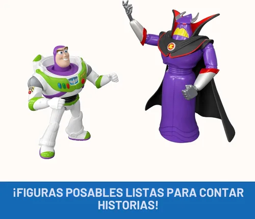 Miniatura 2 de Mattel Disney Pixar Storytellers Story Intergalactic - Paquete de 3 figuras de acción, 4 pulgadas a escala Buzz Lightyear, Zurg & Alien Posable Toys