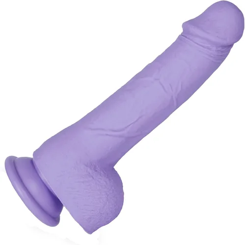 Miniatura 14 de Consolador de silicona transparente de 8.2 pulgadas con forma de confeti y base de succión acampanada para uso con manos libres, consolador flexible