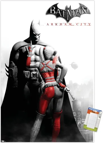 Miniatura 15 de Trends International DC Comics VIdeo Game - Póster de pared de Arkham City, arte clave, 14.725 x 22.375 pulgadas, versión enmarcada de madera