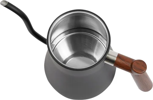 Miniatura 3 de Hervidores eléctricos, 1200 W, 0.9 L, temperatura variable digital, cuello de cisne, hervidor eléctrico para verter sobre café, control de Negro