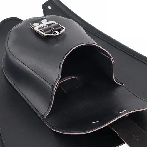 Miniatura 4 de Bolsa de panel de tanque de combustible de piel sintética negra con bolsa compatible con Harley Fatboy Softail Heritage Springer FLSTS FLST FLSTN