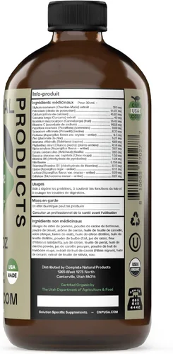 Miniatura 6 de Complete Natural Products Liver Complete - Botella de vidrio de 16 onzas, limpieza y desintoxicación del hígado