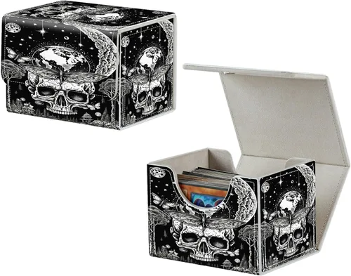 Miniatura 9 de MTG Commander - Caja de cartas intercambiables, más de 100 tarjetas con funda con funda de piel sintética, caja de almacenamiento de tarjetas