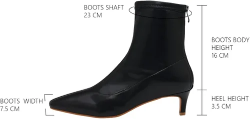 Miniatura 3 de CParavano Botines para mujer Botas de tacón alto Botines de tobillo para mujer Botas de tacón para mujer Botines para mujer Botas puntiagudas