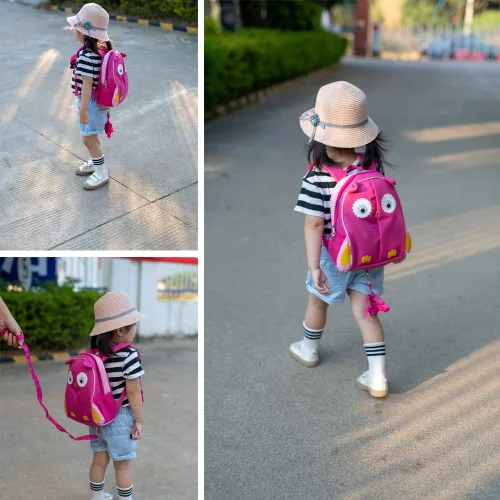 Miniatura 35 de Yodo, Bolsa para almuerzo aislada y mochila preescolar infantil, con correa de arnés de seguridad para niños o niñas, Dinosaur