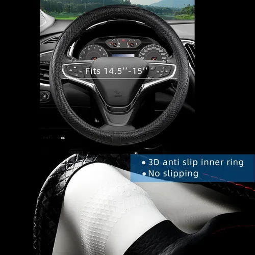 Miniatura 5 de Funda para volante de automóvil para Chevy Silverado 1500 2500 3500, Tahoe, Equinox, Traverse, Colorado, accesorios automotrices para Chevy, diseño