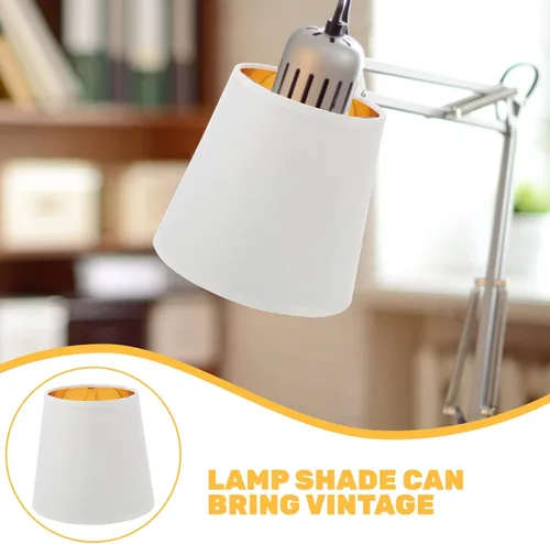 Miniatura 9 de Pantalla de lámpara con clip, pantalla de lámpara de mesa, mini decoración, pantalla de barril, pantalla rústica, marrón, escritorio, rejilla