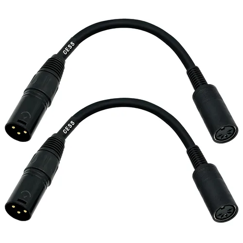 Miniatura 5 de CNCESS CESS-279 DIN - Cable adaptador MIDI hembra de 5 pines a XLR macho de 3 pines, cable convertidor de 6 pulgadas para sintetizadores, teclados