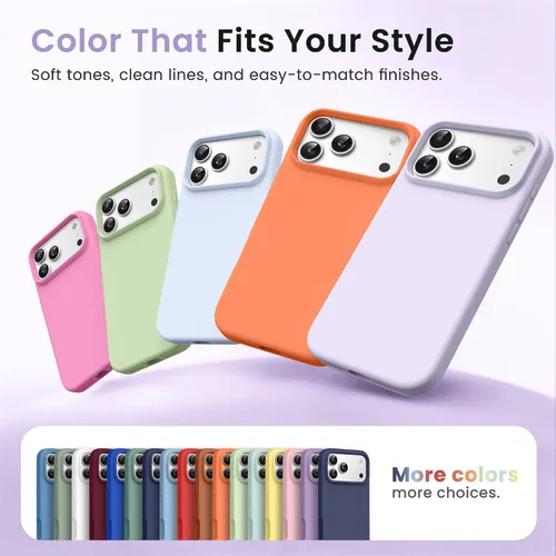 Miniatura 560 de GONEZ Funda de silicona para iPhone 15 Pro Max, compatible con Magsafe, protector de cámara + protector de pantalla, forro de microfibra suave