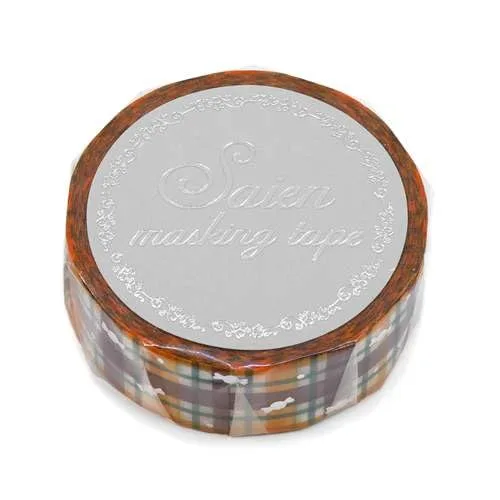 Miniatura 2 de SAIEN UR-3067 Halloween Check Masking Tape, 0.6 inches (15 mm) x 26.4 ft (7 m)