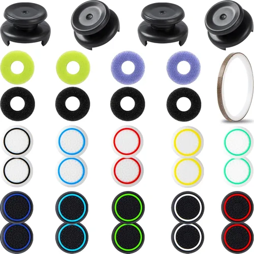 Miniatura 9 de Accesorios de control para PS5 Pulgar Grips Tapas de joystick con extensor de pulgar alto, cubiertas de repuesto para joystick, anillos de precisión