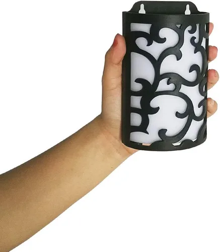 Miniatura 6 de WRalwaysLX Faroles decorativos con temporizador, velas sin llama para interiores y exteriores, apliques de pared con llamas parpadeantes