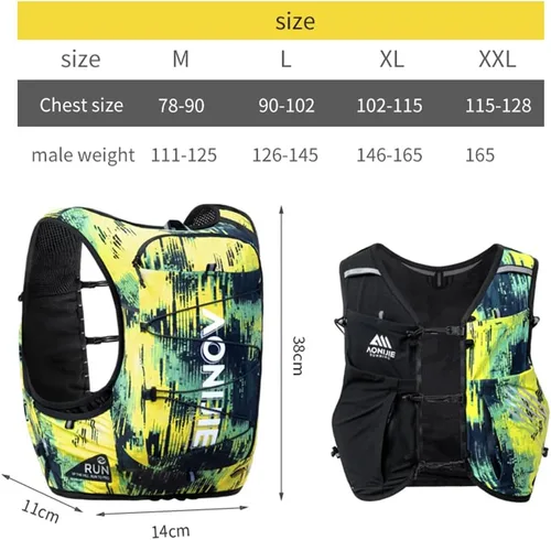 Miniatura 4 de YOUGLE Chaleco de hidratación para correr, mochila ligera de hidratación para hombres de 10 litros para carreras de maratón de trail running
