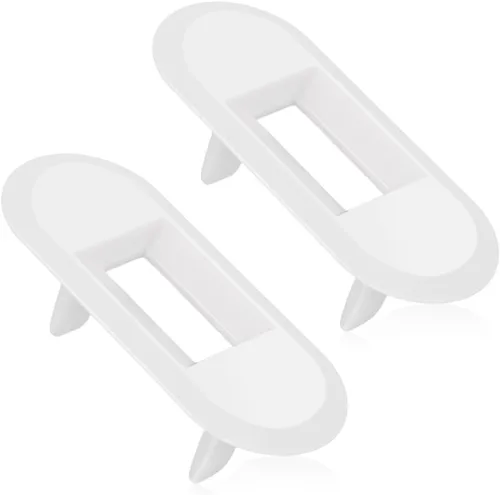2 piezas WH01X24381 4502680 Bisel de bloqueo de tapa de arandela, pieza de repuesto para lavadora de carga superior GE/Hotpoint
