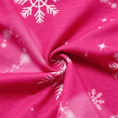 Miniatura 5 de Disney Princess - Conjunto de vestido de manga larga con estampado de personajes y capucha con estampado de copos de nieve