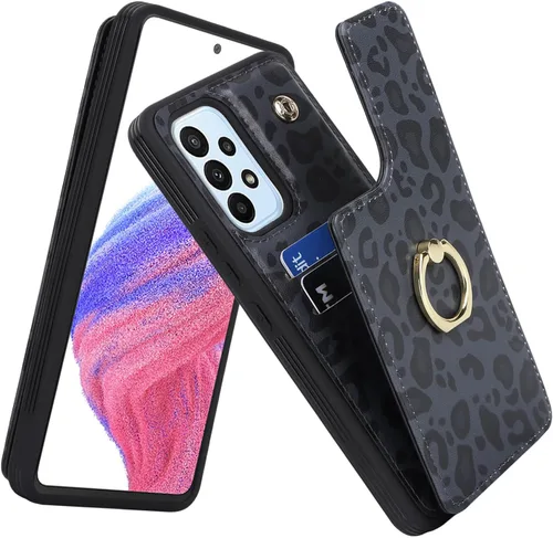 Miniatura 48 de Lipvina Funda para Samsung Galaxy A03s con tarjetero, Galaxy A03s Funda tipo cartera para mujer, tarjetero de crédito, soporte de anillo, fundas