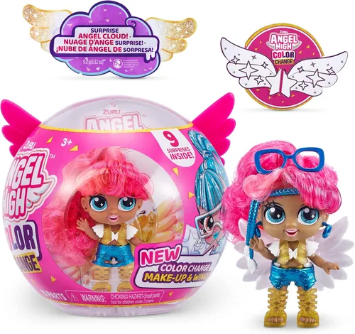 ITTY BITTY PRETTYS Angel High Series 2 (Bella Donna) por ZURU Over 9 Surprises, muñeca cápsula con cambio de color, atuendo intercambiable y