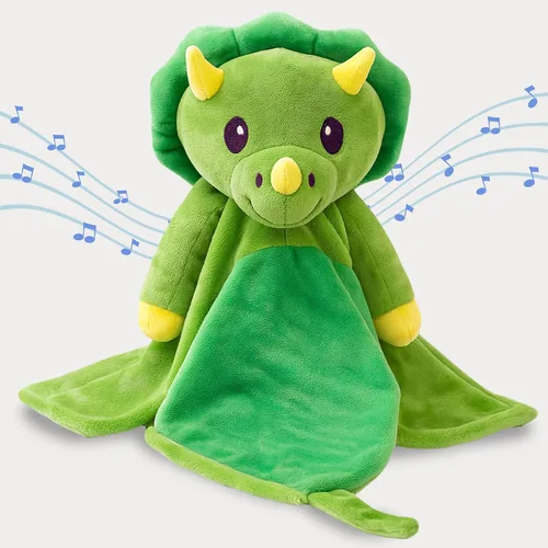 Miniatura 19 de Love By Emi Juguete para dormir 4 en 1 para bebé, máquina de sonido de animales de peluche y soporte para chupete, ruido blanco y música, manta