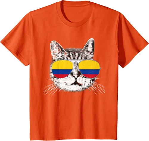 Miniatura 35 de Camisa de bandera de Colombia, orgullo colombiano, gato, hombres, mujeres, niños, camiseta de regalo