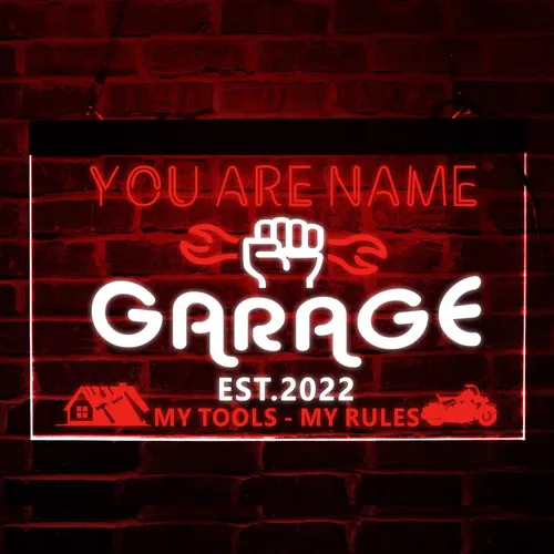 Miniatura 13 de Letrero de neón de garaje personalizado, Letrero LED de garaje, Luces LED de garaje, Letrero de luz de garaje personalizado, Letrero de madera