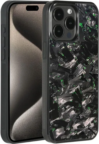 Miniatura 15 de Grip Series - Funda para iPhone 15 con fibra de carbono forjada real, diseño de bordes agarres, compatible con carga inalámbrica, compatible