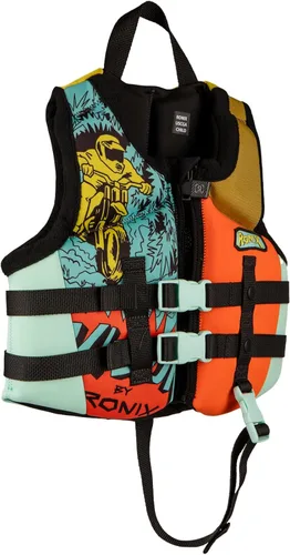 Miniatura 2 de Ronix Vision - Chaleco salvavidas CGA para niño - Azul/Naranja/Amarillo