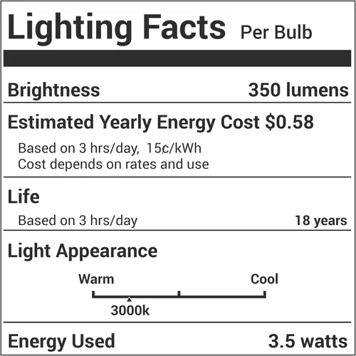 Miniatura 9 de BlueStars WE05X20431 Bombilla LED para tambor de secadora 3.5W 120V E12 Base de candelabro 3000K blanco cálido - Para GE Whirlpool Kenmore