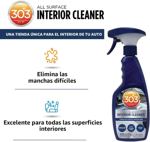 Miniatura 2 de 303 Products Limpiador de interiores, limpia fácilmente cualquier superficie, sin residuos, ideal para usar en pantallas táctiles, incluyendo