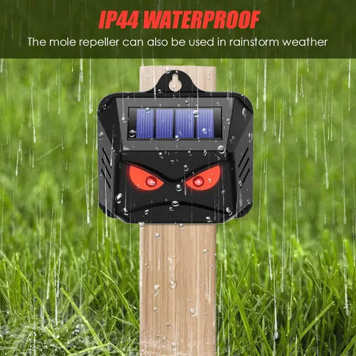 Miniatura 5 de Paquete de 4 repelentes solares nocturnos de animales al aire libre, ojos depredadores disuasorios para mofeta, ciervo, zorro, mapache, luces