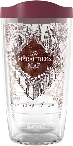 Miniatura 16 de Vaso térmico Tervis. Vaso de «El Mapa del Merodeador» de Harry Potter, vaso térmico con tapa marrón, Transparente Claro