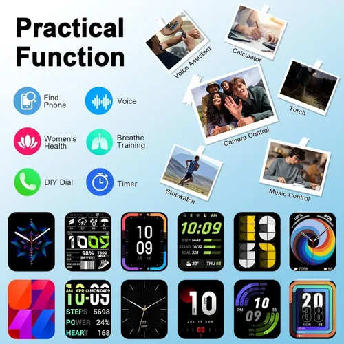 Miniatura 5 de Smart Watch for Men Women, 2026 New Smartwatch(Answer/Make Call), 1.91" Fitness Watch with 120+ Sport Modes