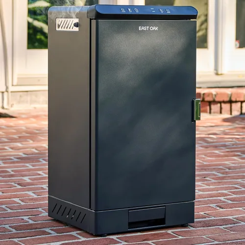 Miniatura 13 de EAST OAK Ahumador eléctrico de 30 pulgadas para exteriores Humos hasta 6 veces más largos en una sola carga Cargador de virutas lateral