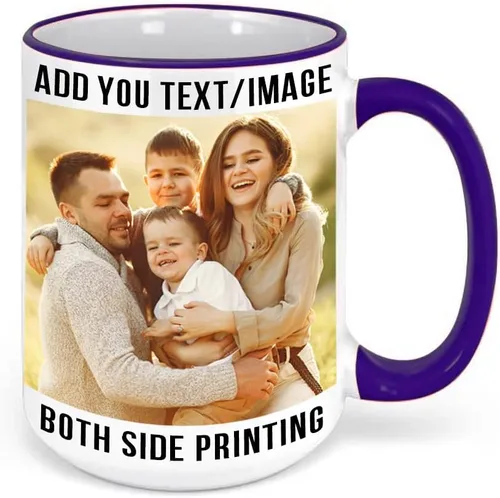 Miniatura 9 de Taza de café personalizada, regalo personalizado, taza de cerámica con foto, imágenes o texto, novedad de tazas personalizadas, perfecta para negro