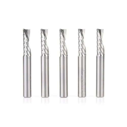 Miniatura 7 de Amana Tool 51515 CNC SC espiral O sola flauta de corte de plástico 1/16 D x 1/4 CH x 1/8 SHK x 2 pulgadas de largo corte descendente broca
