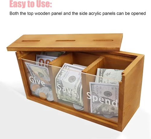 Miniatura 5 de Hucha para niños, hucha de ahorro de dinero para niños, caja de ahorro de dinero para niños, caja de ahorro de dinero segura para niños, enseña a