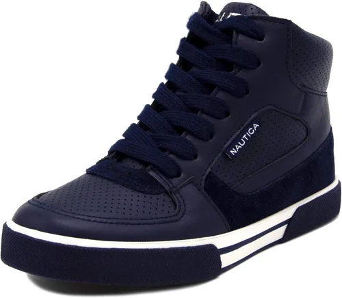 Nautica Horizon - Tenis con cordones para niños con corte alto tipo bota niño pequeño y niño grande