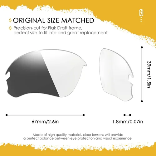 Miniatura 2 de Lentes de repuesto ANSI Z87.1 para gafas de sol Oakley Flak Draft OO9364 - HI-DEF fotocromático