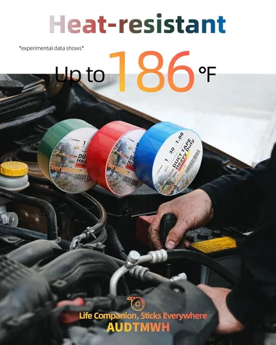 Miniatura 4 de AUDTMWH Cinta adhesiva resistente, 1.88 pulgadas x 90 pies, impermeable, resistente a la temperatura, durabilidad extrema, súper fijo, sin residuos