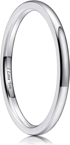 Miniatura 21 de King Will Alianza de boda de acero inoxidable 316L para hombres y mujeres, anillo de boda de 0.31 a 0.315 pulgadas de ancho, chapado en negro
