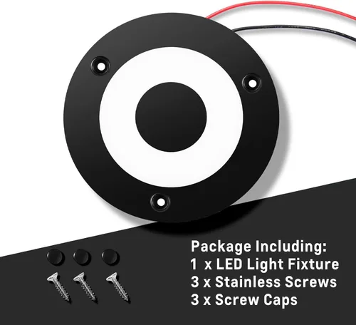 Miniatura 7 de acegoo Luz LED de techo de 12 V, luz de disco acrílico para caravana, barco, autocaravana, remolque de viaje, montaje en superficie de 4-3/4